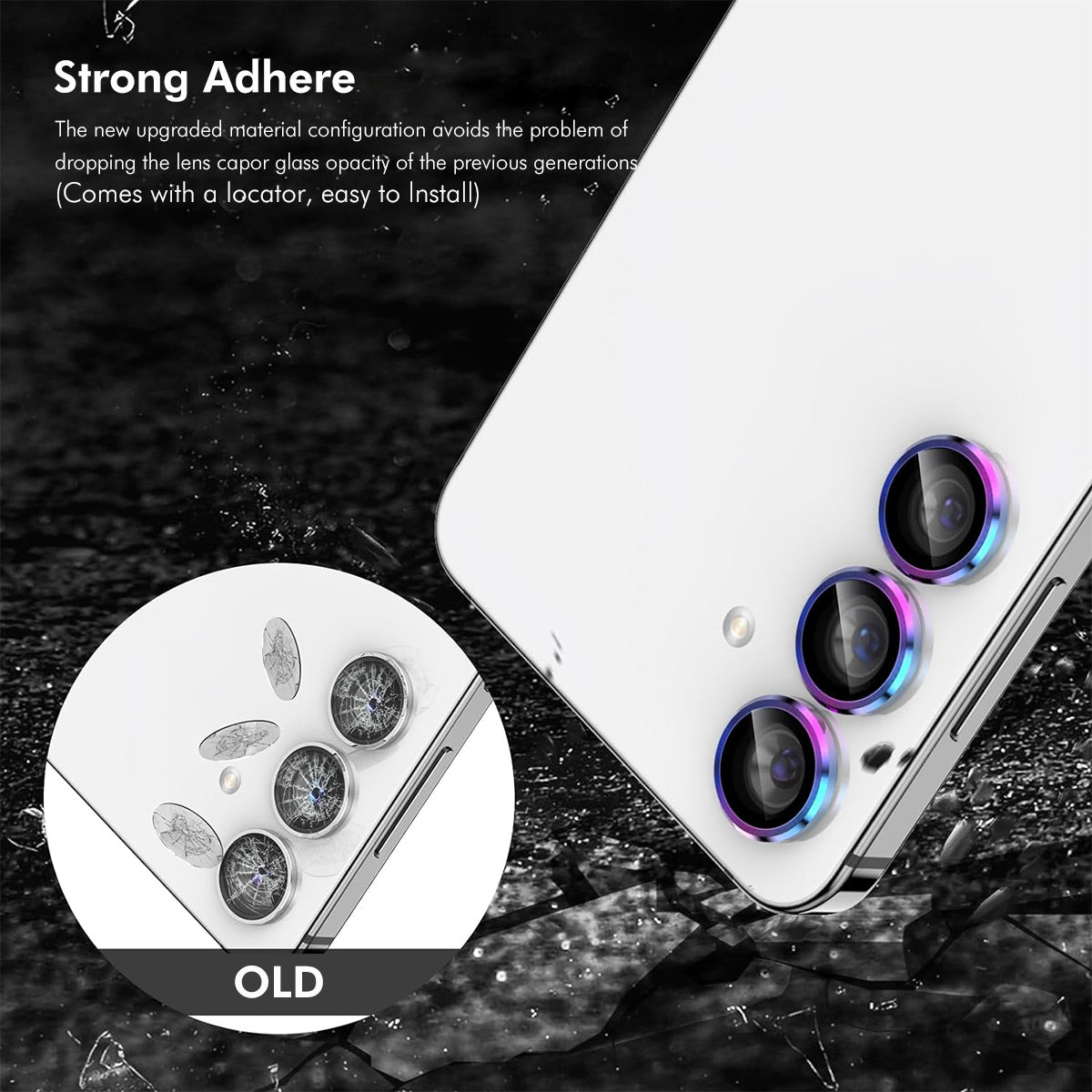 For Samsung Galaxy A16 5G ENKAY Hat-Prince Camera Lens Protector Metal Ring Lens Film - Colorful