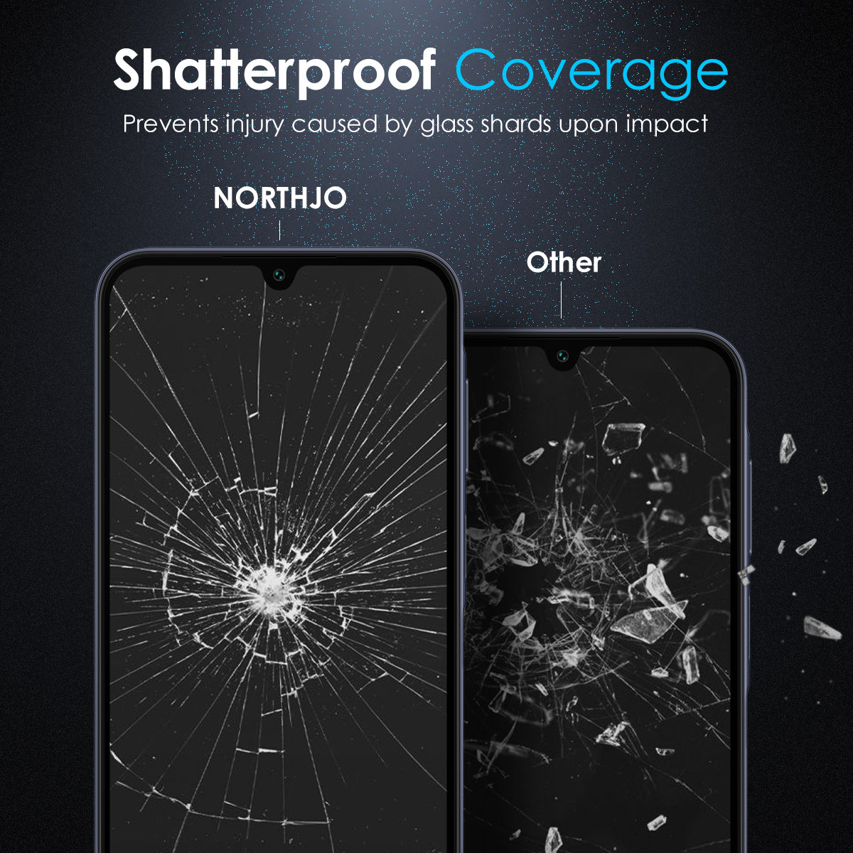 NORTHJO A+ For Samsung Galaxy A16 5G / A16 4G Screen Protector High Aluminum-Silicon Film 0.3mm 2.5D, Black