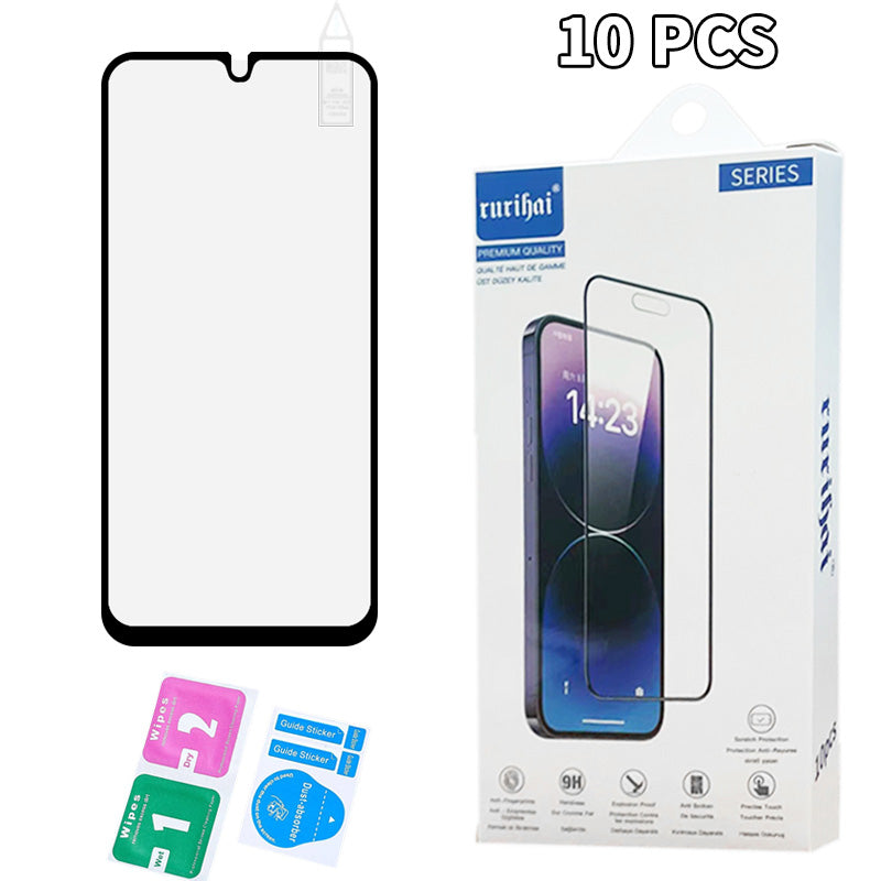 RURIHAI 10Pcs For Samsung Galaxy A16 5G / A16 4G High Aluminium-Silicon Glass Film 0.26mm 2.5D Secondary Hardening Screen Protector