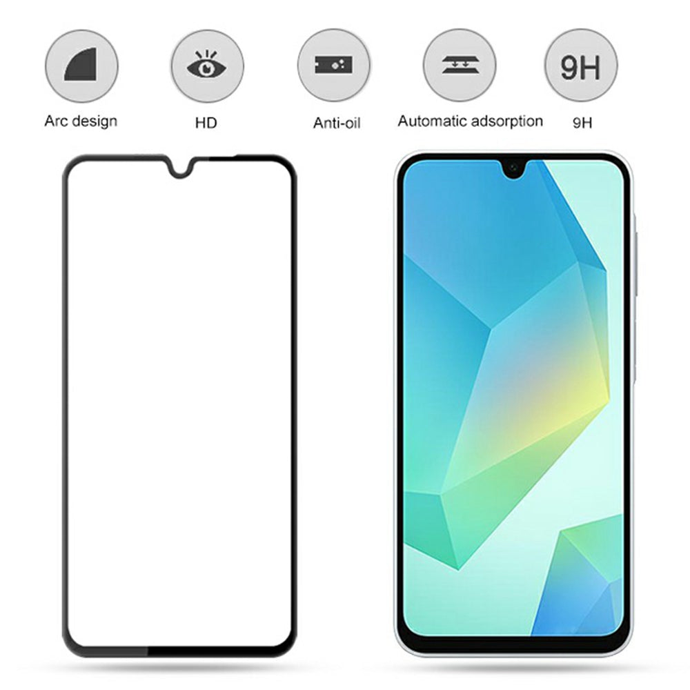 AMORUS For Samsung Galaxy A16 5G / A16 4G Screen Protector Anti-Shatter Tempered Glass Film - Black