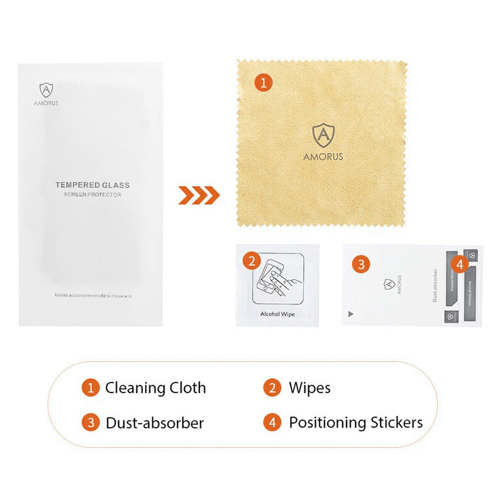 AMORUS For Samsung Galaxy A16 5G / A16 4G Screen Protector Anti-Shatter Tempered Glass Film - Black
