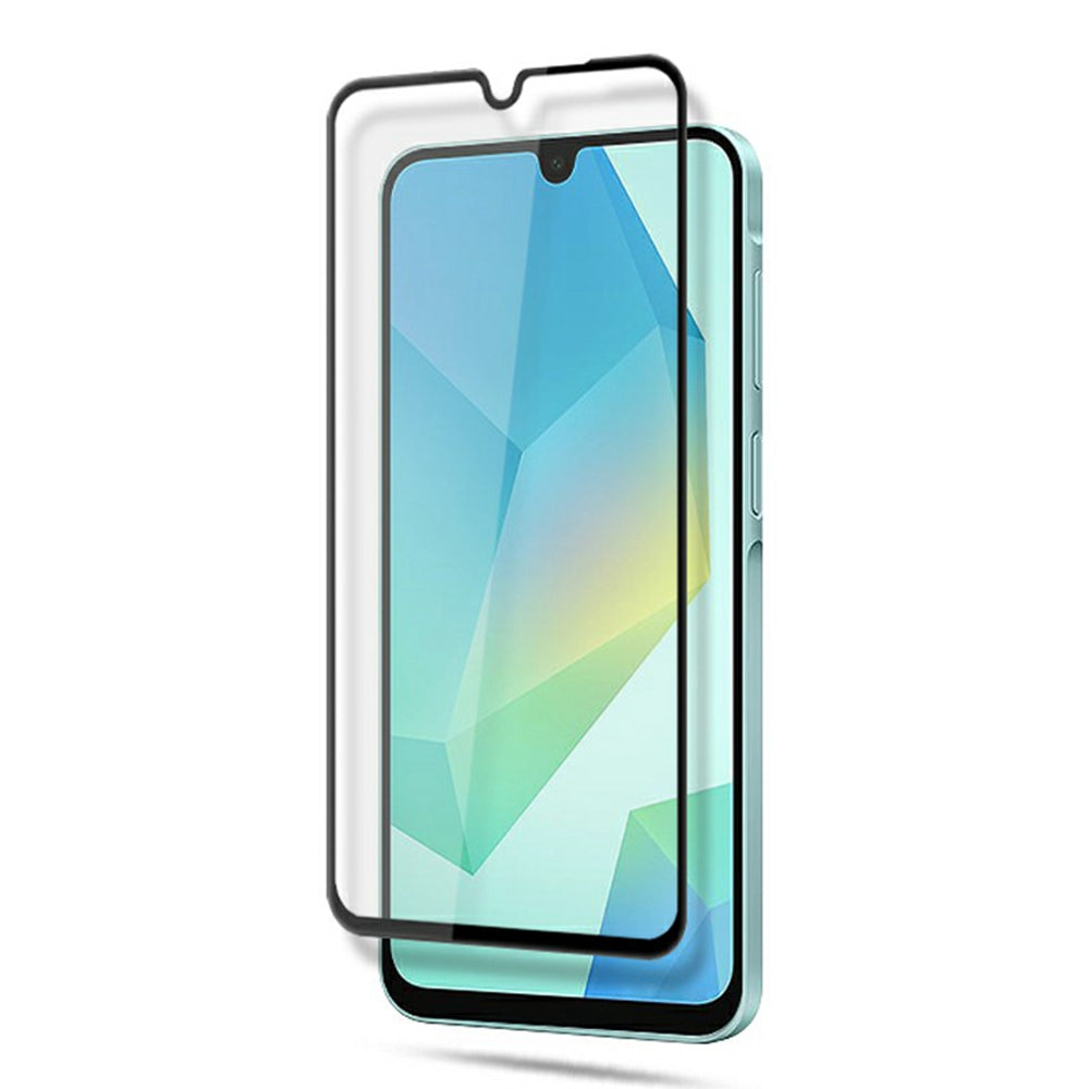 AMORUS 2Pcs For Samsung Galaxy A16 5G / A16 4G Screen Protector Shatterproof Silk Printing Tempered Glass Film - Black