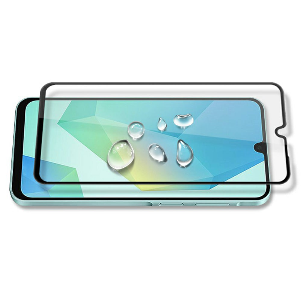 AMORUS 2Pcs For Samsung Galaxy A16 5G / A16 4G Screen Protector Shatterproof Silk Printing Tempered Glass Film - Black