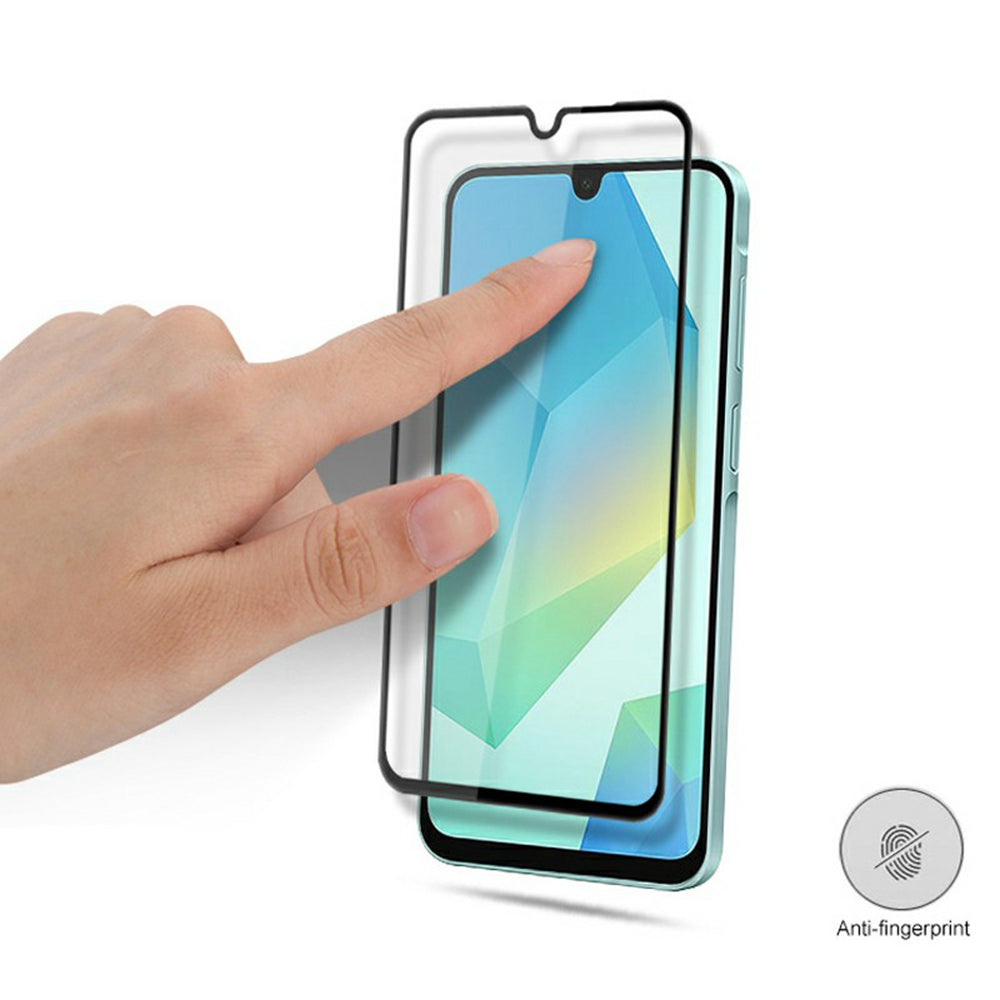 AMORUS 2Pcs For Samsung Galaxy A16 5G / A16 4G Screen Protector Shatterproof Silk Printing Tempered Glass Film - Black