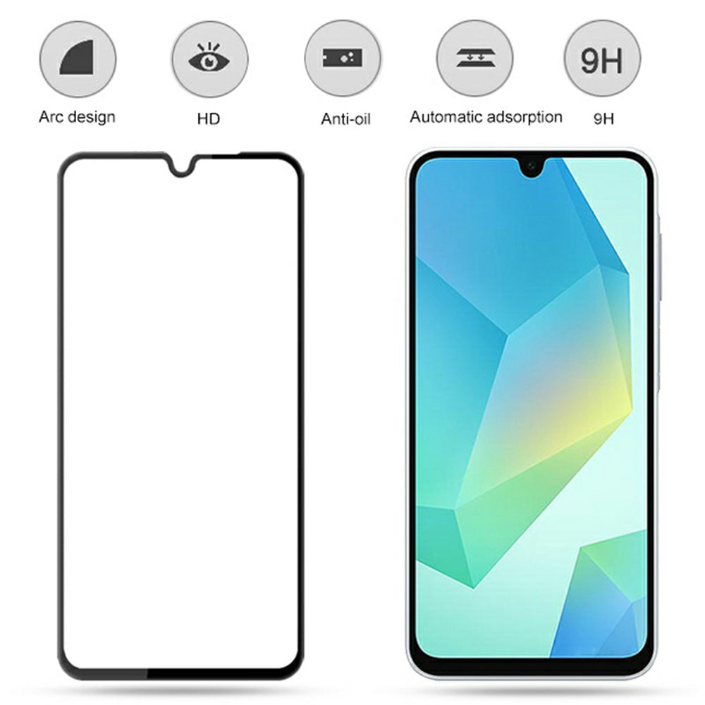 MOCOLO For Samsung Galaxy A16 5G / A16 4G Screen Protector Anti-Shatter Silk Printing Tempered Glass Film - Black