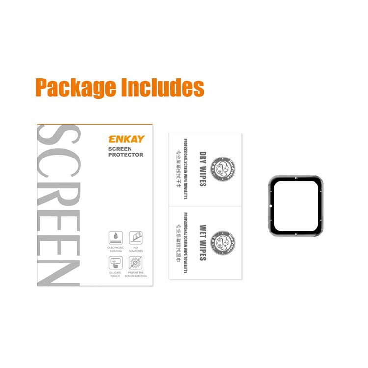 ENKAY HAT PRINCE For Garmin Venu Sq 2 3D Curved Soft PC Edge Screen Protector Full Coverage HD Clarity PMMA Film - Music Edition