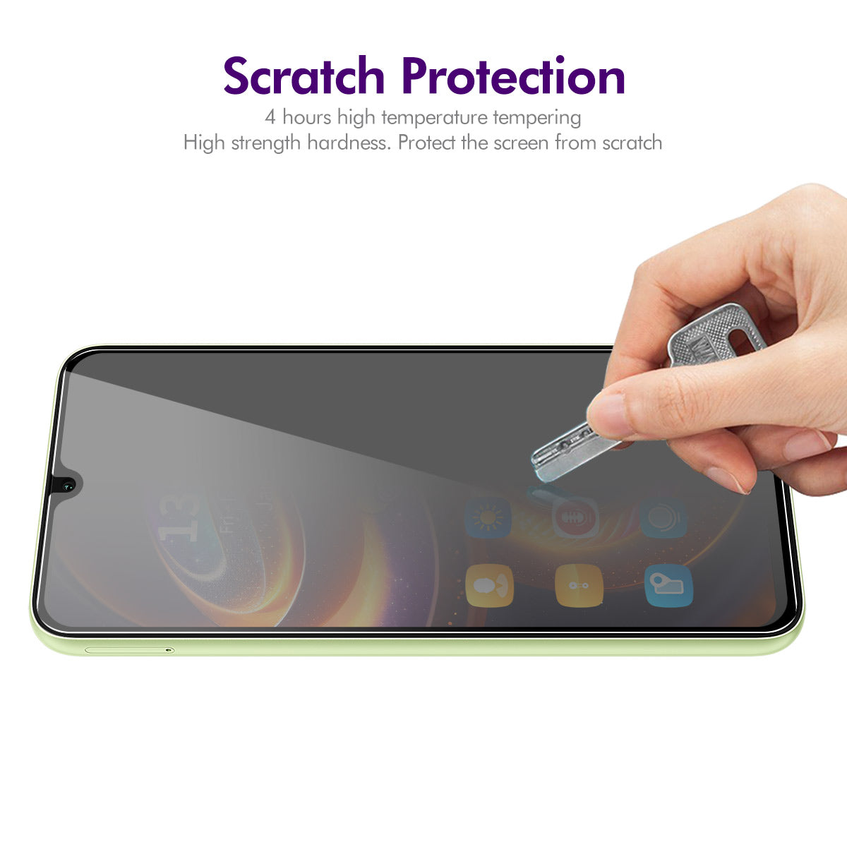 For Samsung Galaxy A06 ENKAY HAT PRINCE Screen Protector Silk Printing Film Easy to Install Anti-Spy - Grey