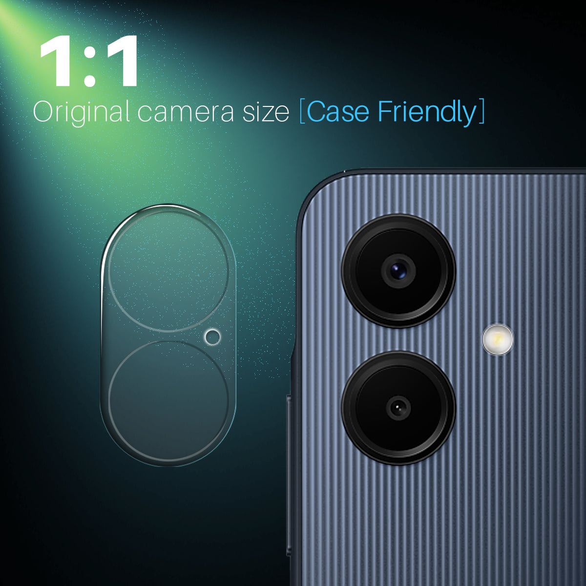 NORTHJO For Samsung Galaxy A06 Camera Lens Protector Tempered Glass HD Clear 3D Full Coverage