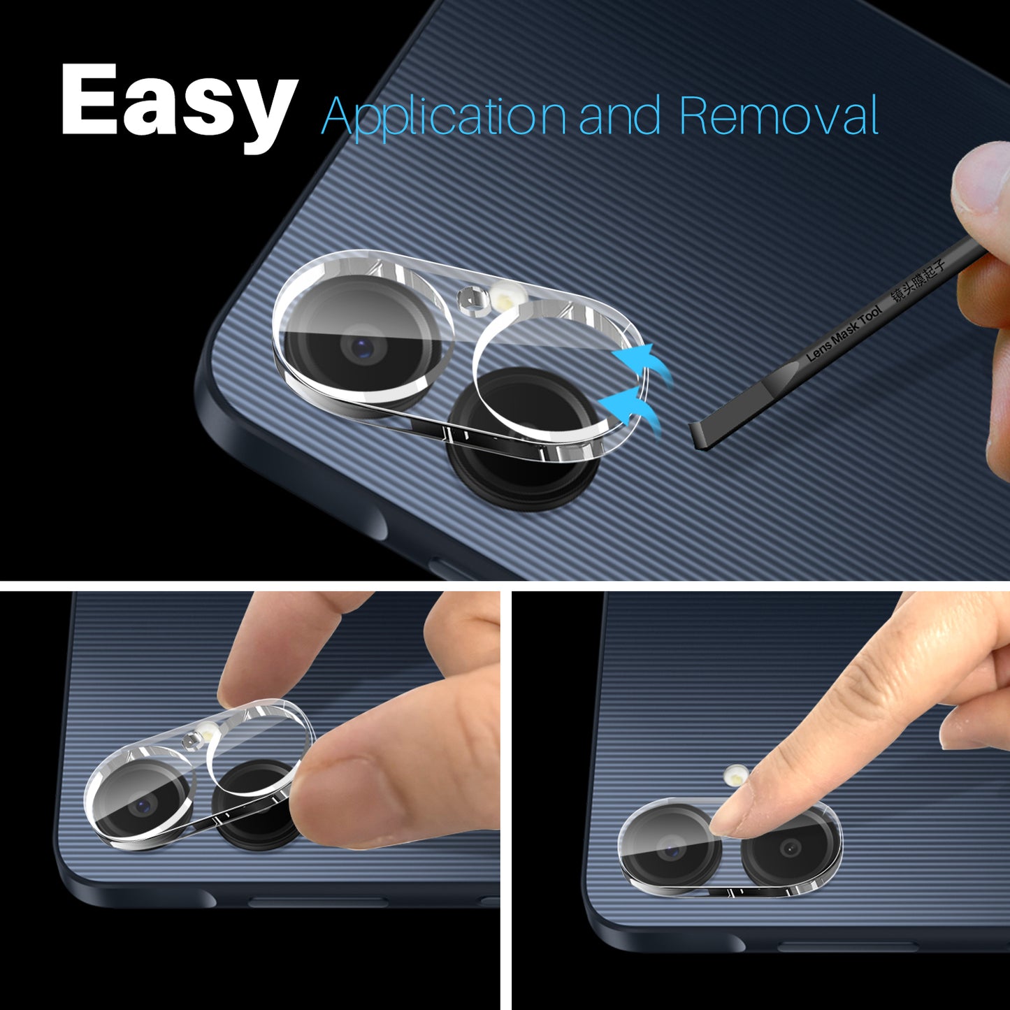 NORTHJO For Samsung Galaxy A06 Camera Lens Protector Tempered Glass HD Clear 3D Full Coverage