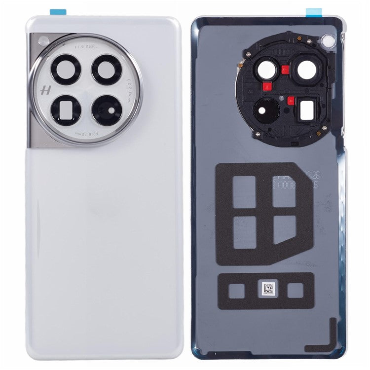 For OnePlus 12 5G OEM Battery Housing with Adhesive Sticker + Camera Lens Cover - White