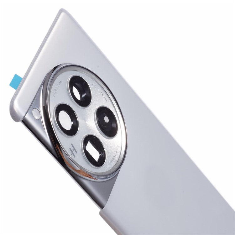 For OnePlus 12 5G OEM Battery Housing with Adhesive Sticker + Camera Lens Cover - White