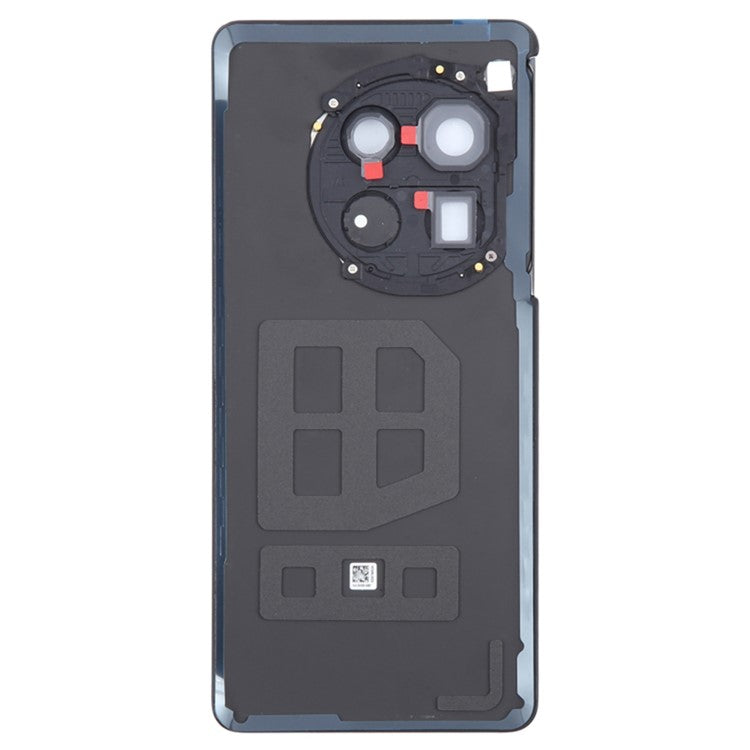 For OnePlus 12 5G OEM Battery Housing with Adhesive Sticker + Camera Lens Cover - Black