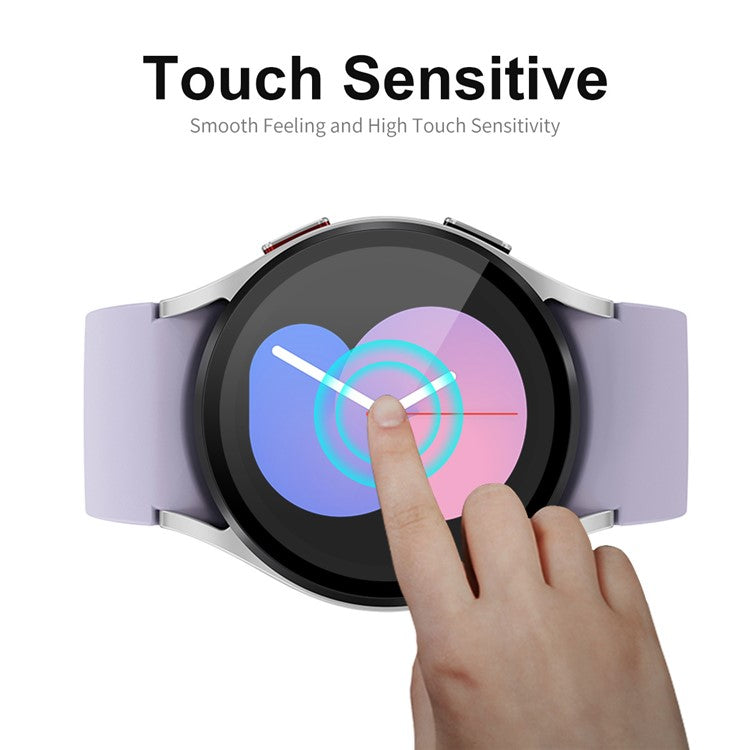 ENKAY HAT PRINCE 2Pcs / Set Tempered Glass Screen Protector for Samsung Galaxy Watch 5 40mm Scratch-Proof 9H Screen Film Silk Printing Full Coverage HD Screen Protector