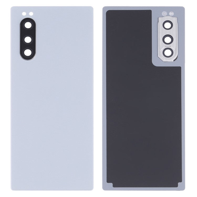 For Sony Xperia 5 OEM Battery Housing Cover Repair Part + Camera Lens Cover - Grey
