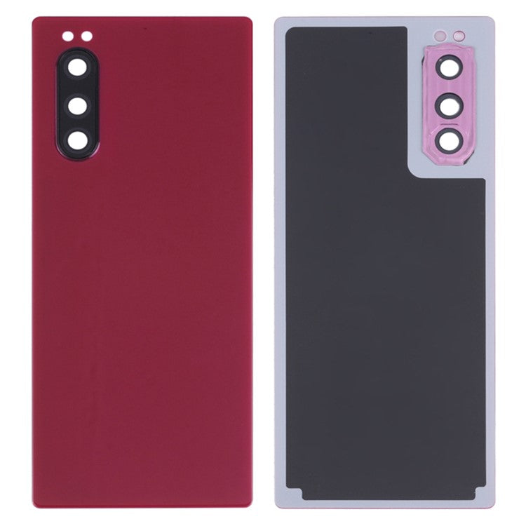 For Sony Xperia 5 OEM Battery Housing Cover Repair Part + Camera Lens Cover - Red