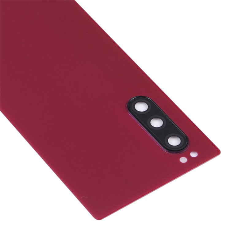 For Sony Xperia 5 OEM Battery Housing Cover Repair Part + Camera Lens Cover - Red