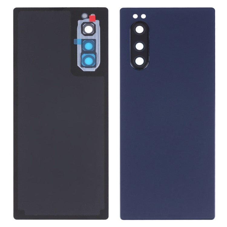 For Sony Xperia 5 OEM Battery Housing Cover Repair Part + Camera Lens Cover - Blue