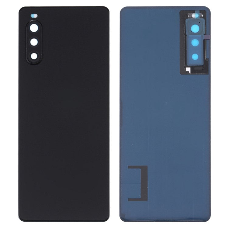 For Sony Xperia 10 II OEM Battery Housing Cover Repair Part + Camera Lens Cover - Black