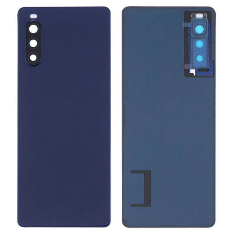 For Sony Xperia 10 II OEM Battery Housing Cover Repair Part + Camera Lens Cover - Blue