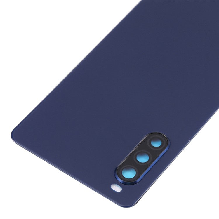 For Sony Xperia 10 II OEM Battery Housing Cover Repair Part + Camera Lens Cover - Blue
