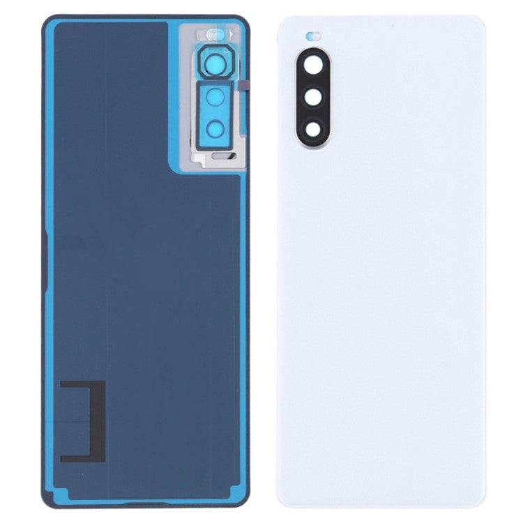 For Sony Xperia 10 II OEM Battery Housing Cover Repair Part + Camera Lens Cover - White