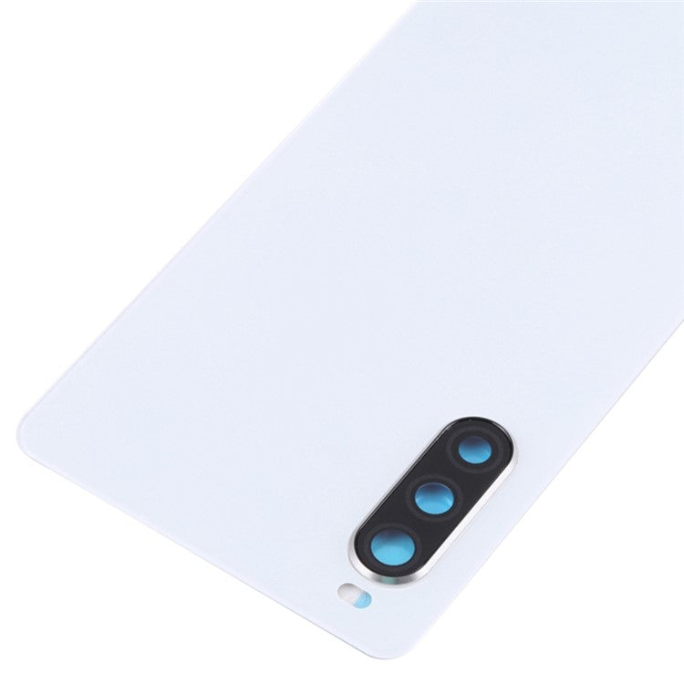 For Sony Xperia 10 II OEM Battery Housing Cover Repair Part + Camera Lens Cover - White