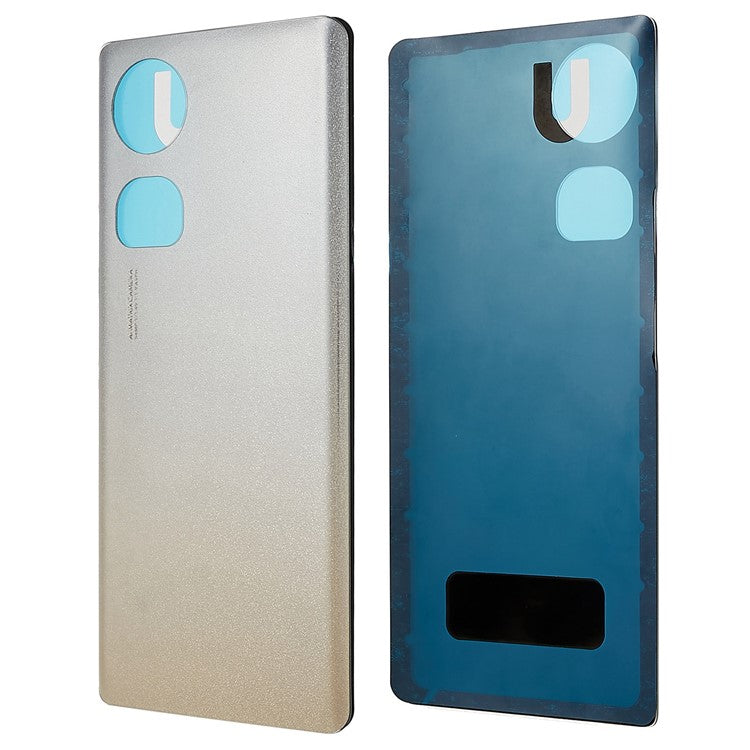 For Honor 70 5G Battery Housing Cover with Adhesive Sticker Replacement Parts - Crystal Silver