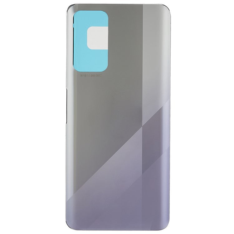 For Honor X10 5G Battery Housing Cover with Adhesive Sticker Replacement Parts - Silver