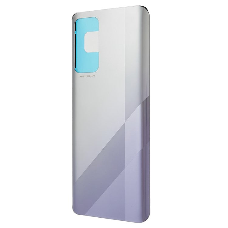 For Honor X10 5G Battery Housing Cover with Adhesive Sticker Replacement Parts - Silver