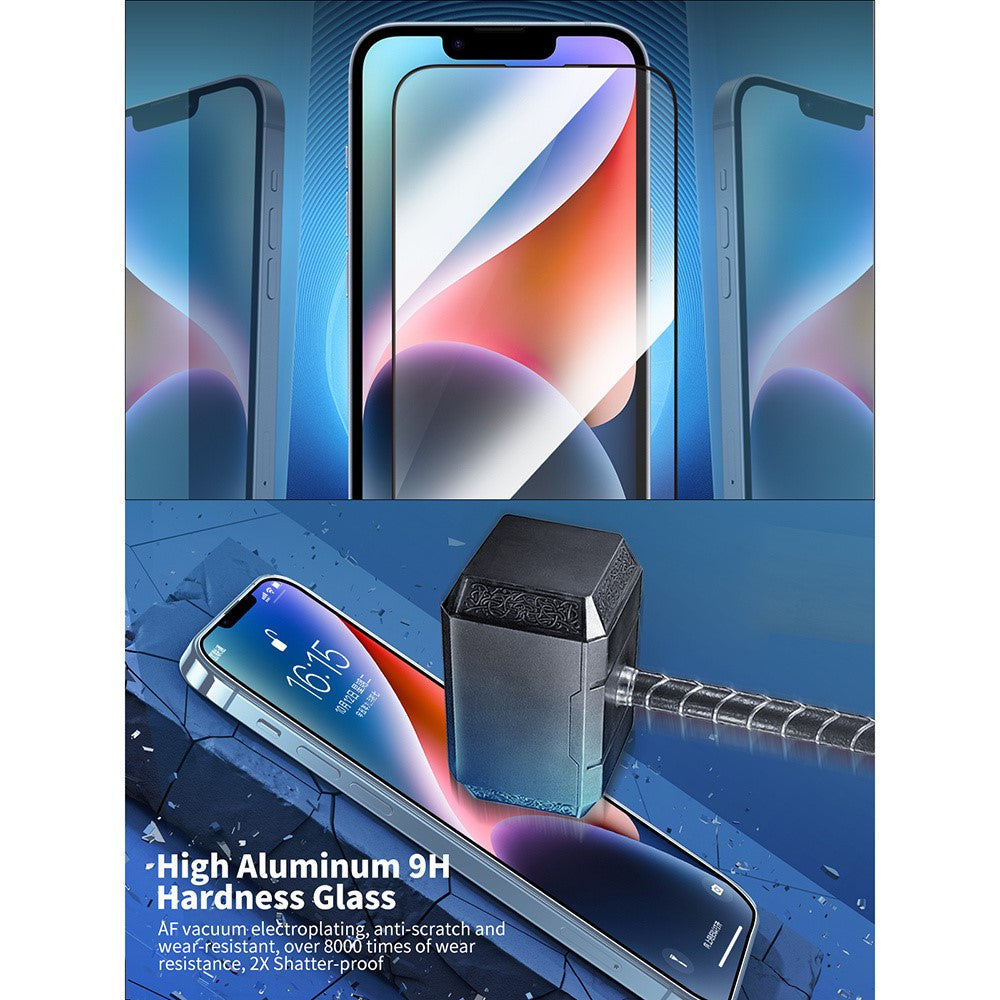 URR For iPhone 17 Pro Max Magnetic Case TPU + PC Clear Phone Cover with Screen Protector + Lens Film
