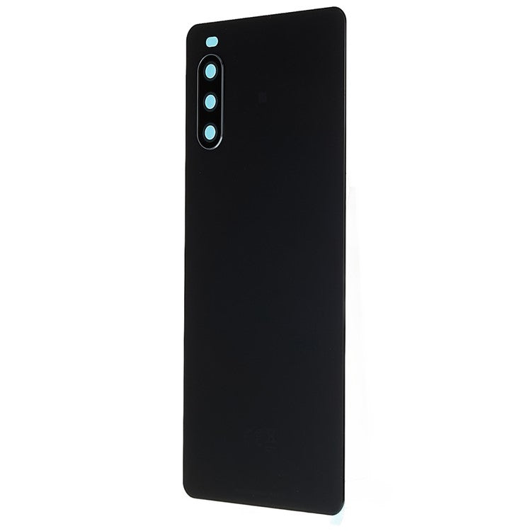 For Sony Xperia 10 III 5G OEM Battery Housing with Adhesive Sticker + Camera Lens Cover - Black