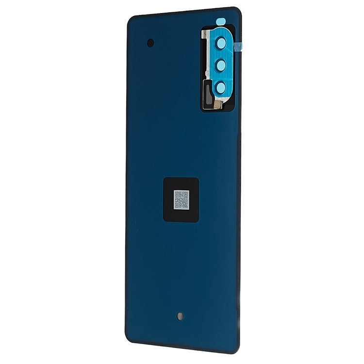 For Sony Xperia 10 III 5G OEM Battery Housing with Adhesive Sticker + Camera Lens Cover - Blue