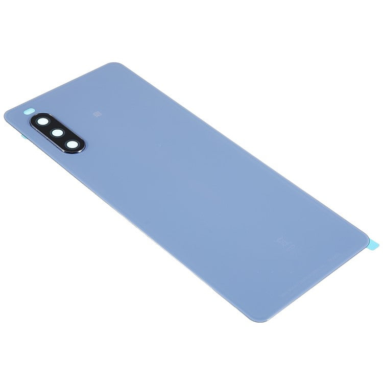 For Sony Xperia 10 III 5G OEM Battery Housing with Adhesive Sticker + Camera Lens Cover - Blue