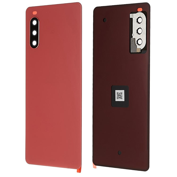 For Sony Xperia 10 III 5G OEM Battery Housing with Adhesive Sticker + Camera Lens Cover - Pink