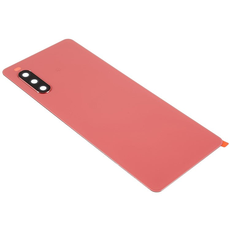 For Sony Xperia 10 III 5G OEM Battery Housing with Adhesive Sticker + Camera Lens Cover - Pink