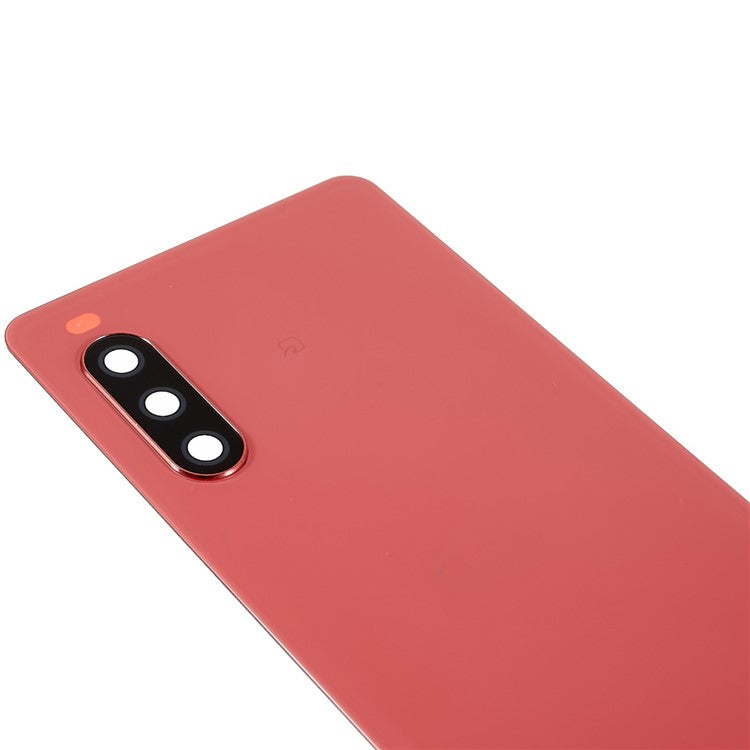 For Sony Xperia 10 III 5G OEM Battery Housing with Adhesive Sticker + Camera Lens Cover - Pink