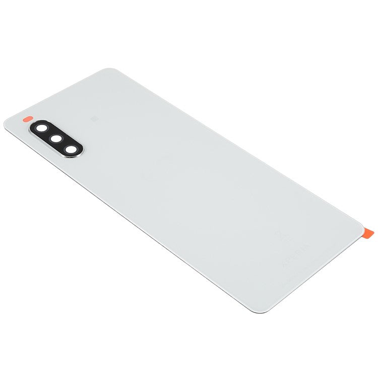 For Sony Xperia 10 III 5G OEM Battery Housing with Adhesive Sticker + Camera Lens Cover - White