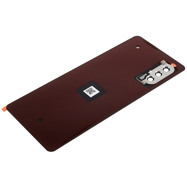 For Sony Xperia 10 III 5G OEM Battery Housing with Adhesive Sticker + Camera Lens Cover - White