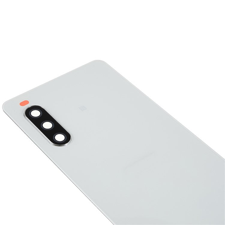 For Sony Xperia 10 III 5G OEM Battery Housing with Adhesive Sticker + Camera Lens Cover - White