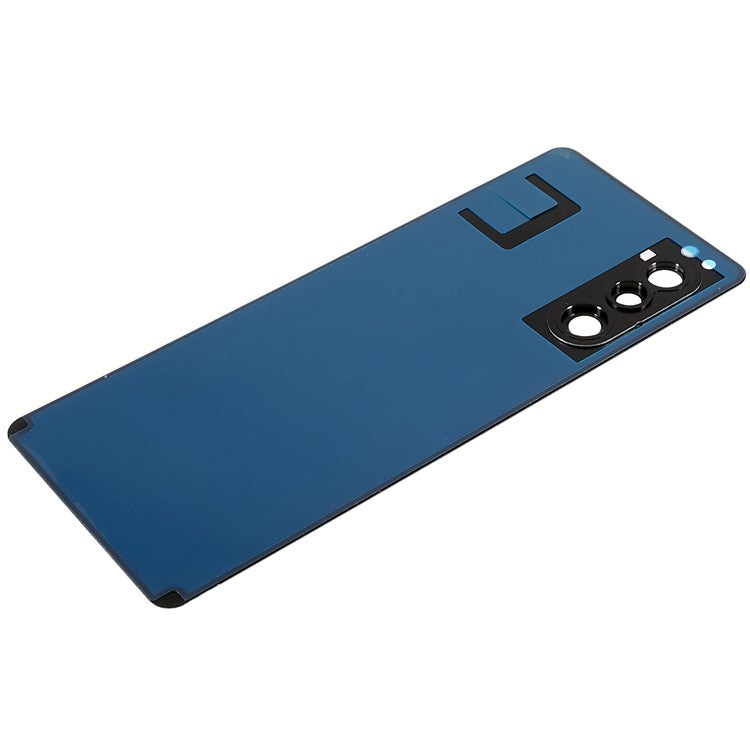 For Sony Xperia 5 II OEM Battery Housing with Adhesive Sticker + Camera Lens Cover - Black
