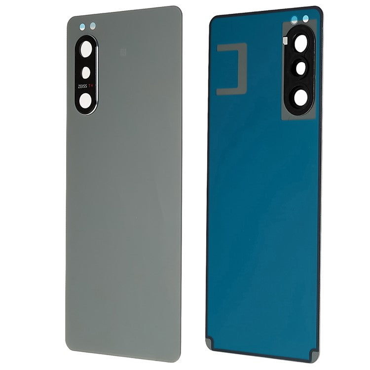 For Sony Xperia 5 II OEM Battery Housing with Adhesive Sticker + Camera Lens Cover - Grey