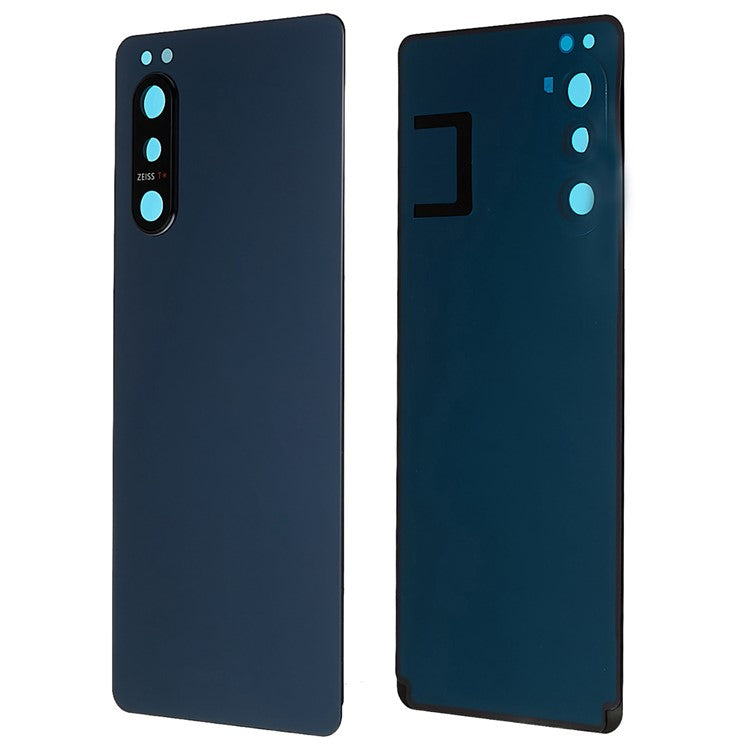 For Sony Xperia 5 II OEM Battery Housing with Adhesive Sticker + Camera Lens Cover - Blue