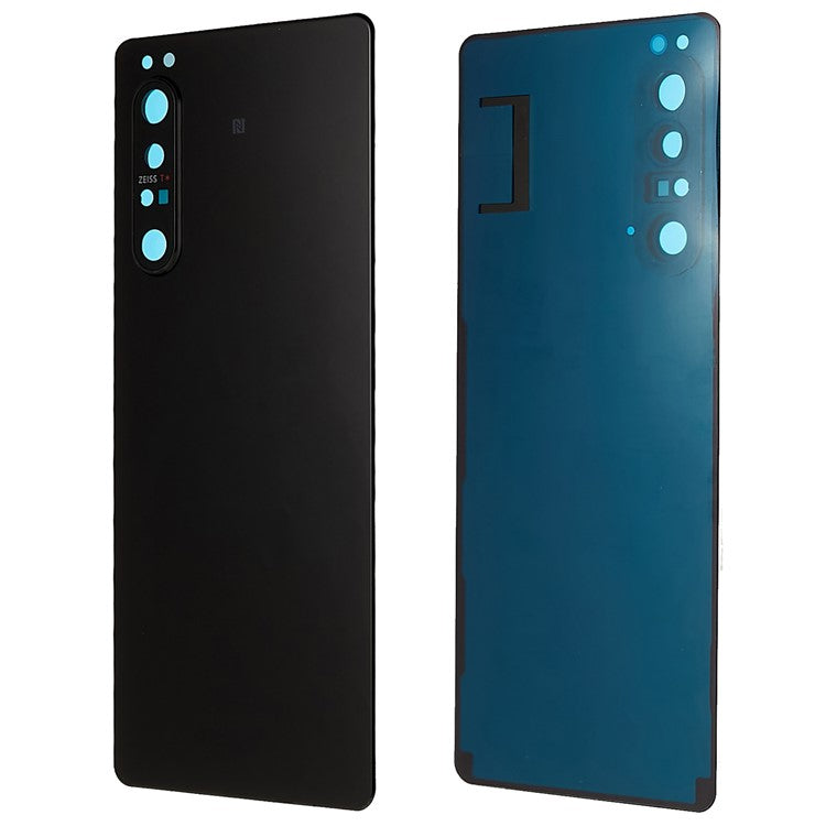 For Sony Xperia 1 II OEM Battery Housing with Adhesive Sticker + Camera Lens Cover - Black