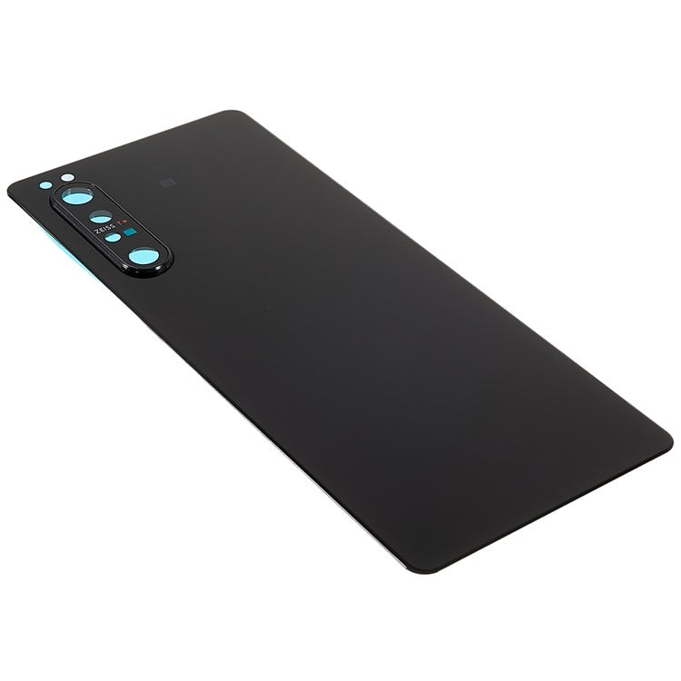 For Sony Xperia 1 II OEM Battery Housing with Adhesive Sticker + Camera Lens Cover - Black