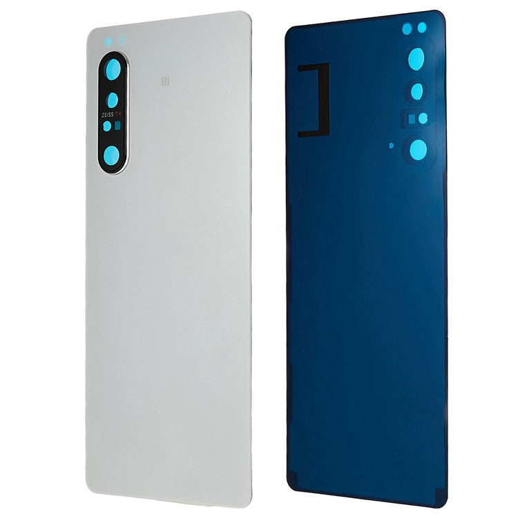 For Sony Xperia 1 II OEM Battery Housing with Adhesive Sticker + Camera Lens Cover - White