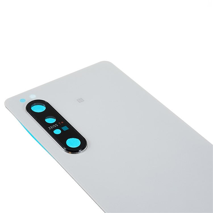 For Sony Xperia 1 II OEM Battery Housing with Adhesive Sticker + Camera Lens Cover - White