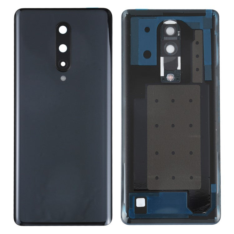 For OnePlus 8 OEM Battery Housing with Adhesive Sticker + Camera Lens Cover - Black