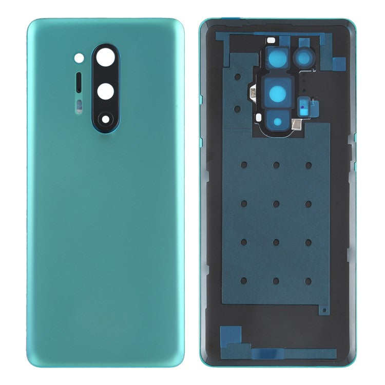 For OnePlus 8 Pro OEM Battery Housing with Adhesive Sticker + Camera Lens Cover - Green