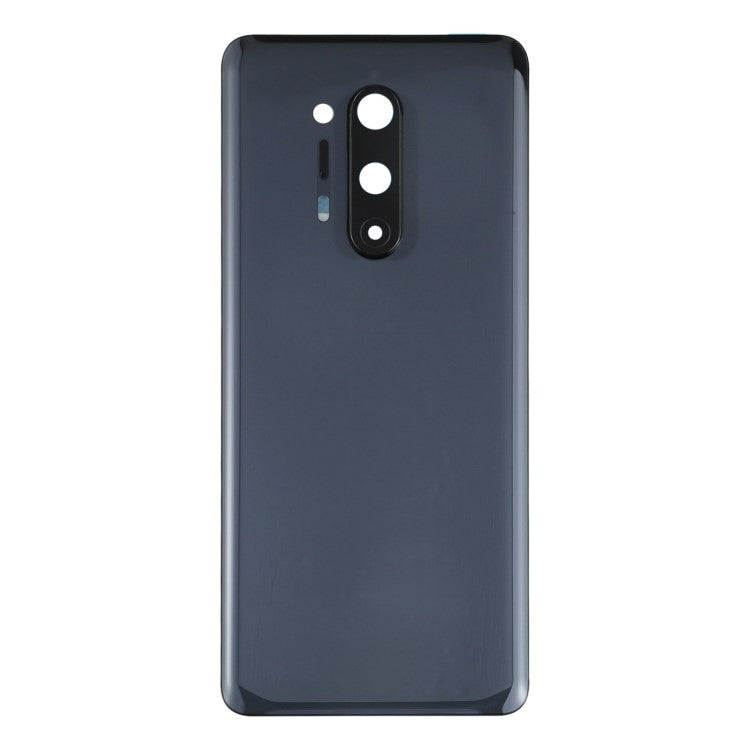 For OnePlus 8 Pro OEM Battery Housing with Adhesive Sticker + Camera Lens Cover - Black