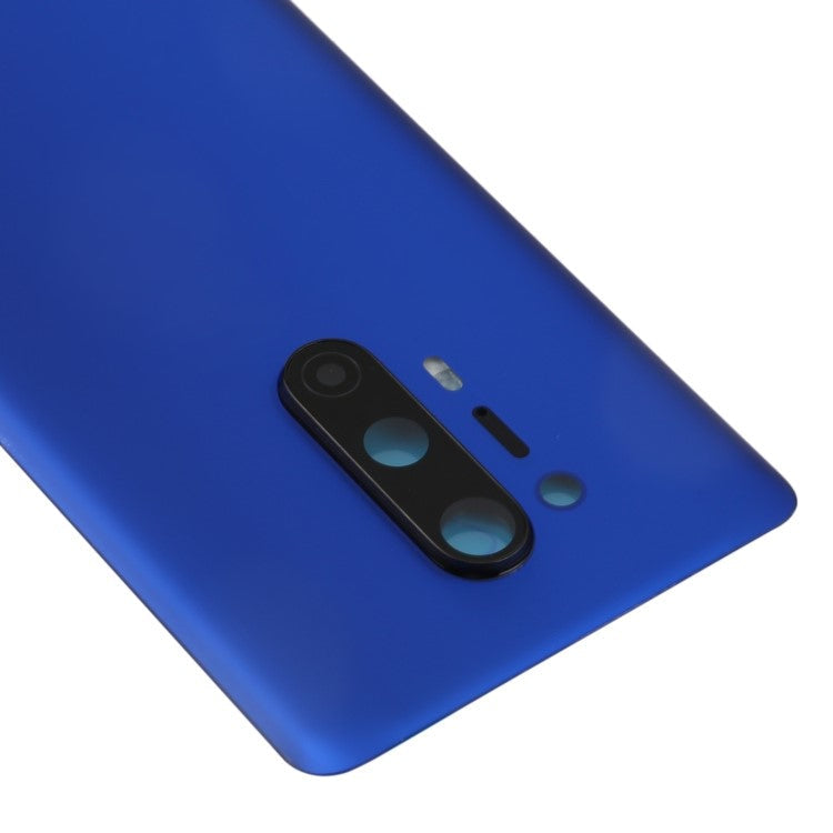 For OnePlus 8 Pro OEM Battery Housing with Adhesive Sticker + Camera Lens Cover - Blue